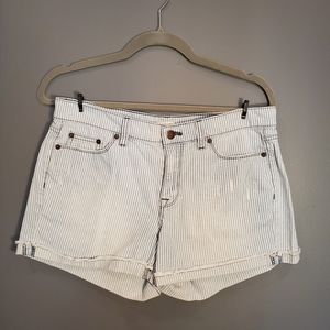 JCREW Striped Jean Shorts Size 27